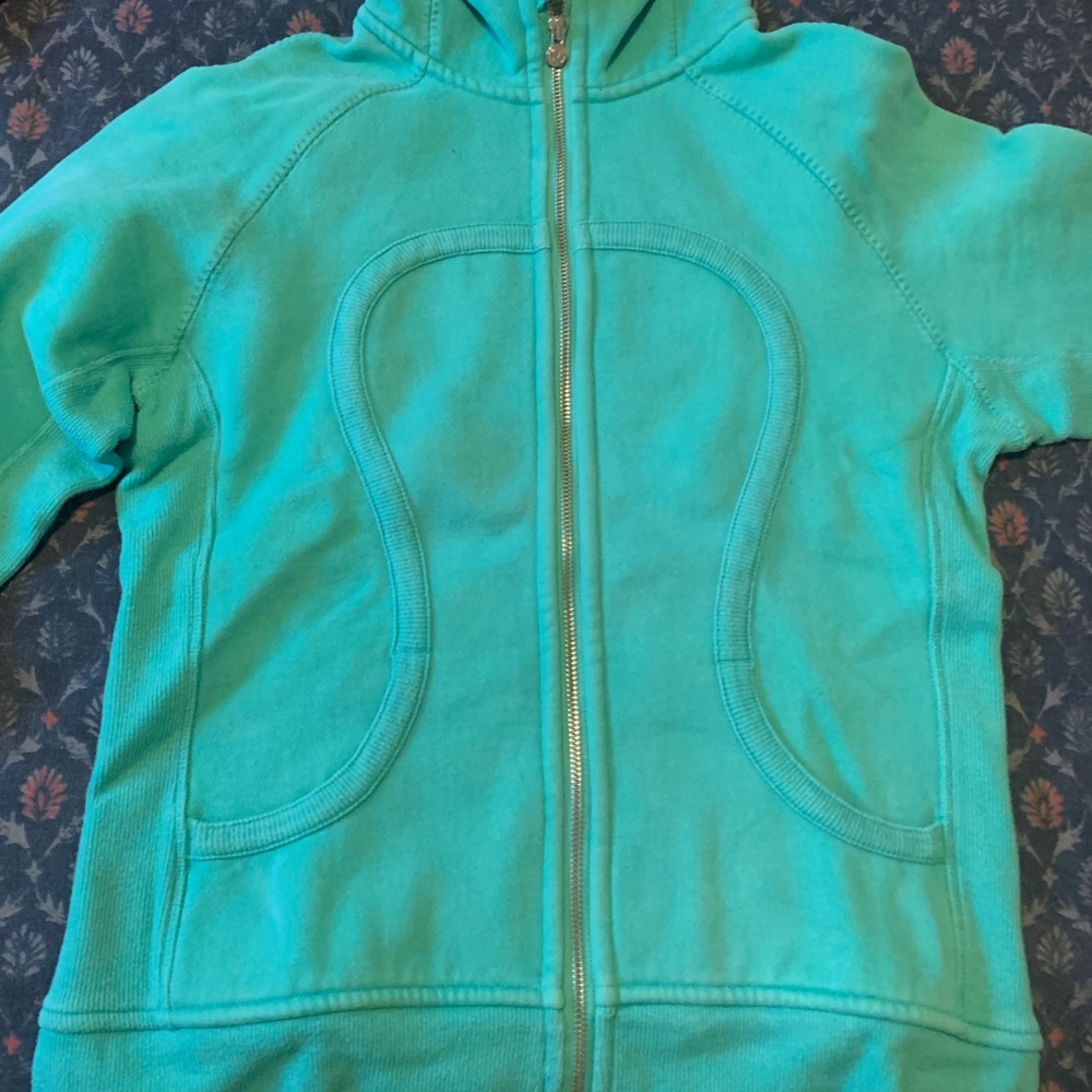 Special Edition Lululemon Scuba full zip Hoodie in teal colour